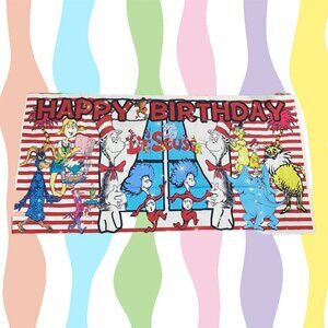 3/$10 Dr. Seuss Happy Birthday Banner Cat in the Hat